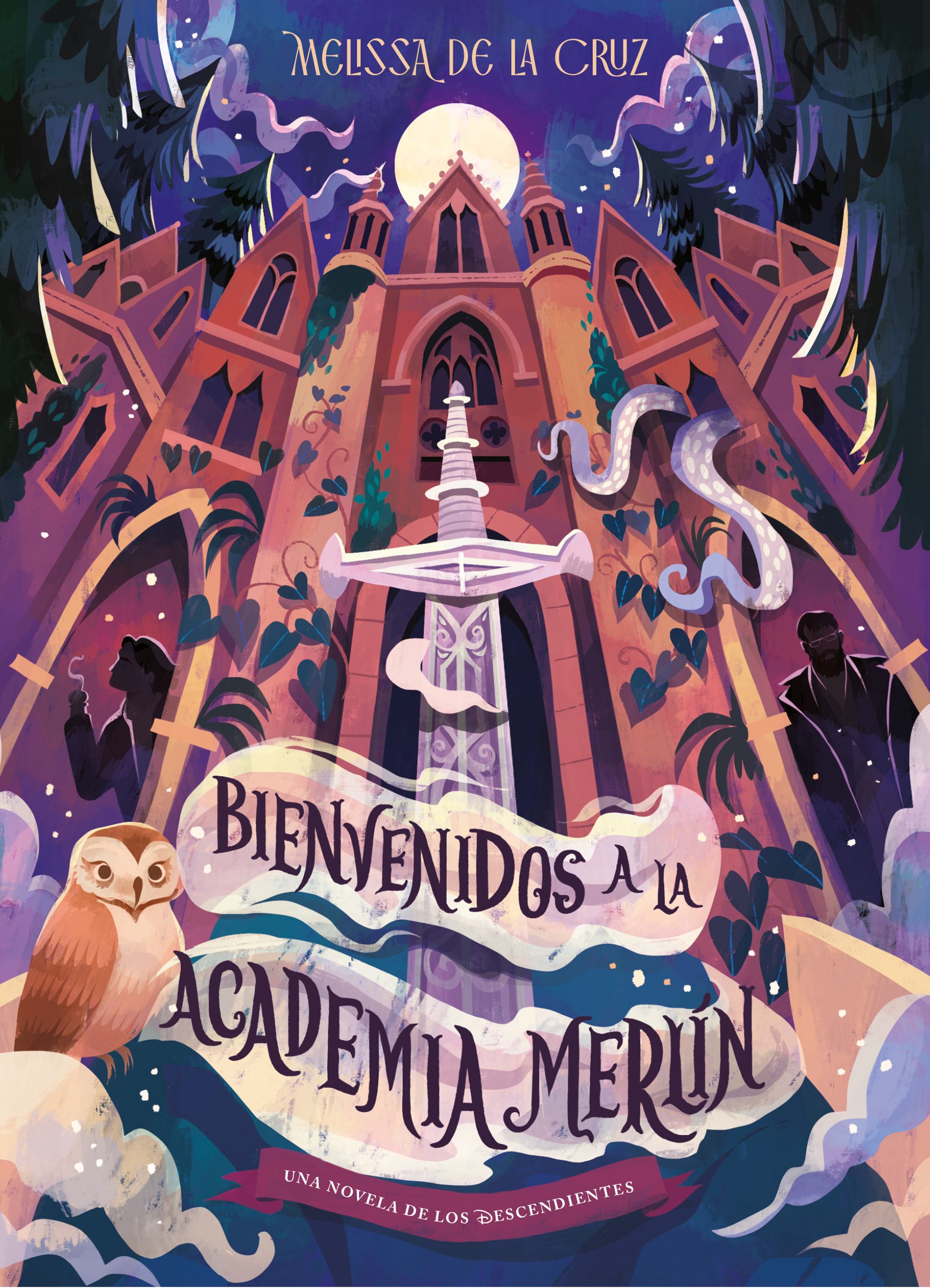 Portada de Los Descendientes. Bienvenidos a la Academia Merlín