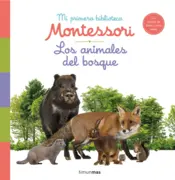 Portada The animals of the forest. My first Montessori Library with Fabric Flaps